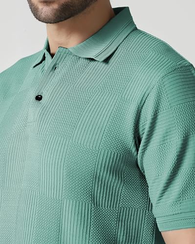 Image of TOPLOT Men's Polo T Shirt | Half Sleeve Design | Comfortable Fit Wear | Stylish Casual Look | Breathable Feel |Modern Style | Easy Movement | Casual & Everyday Wear (5280)