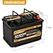 Weize Platinum AGM Battery BCI Group 48-12v 70ah H6 Size 48 Automotive Battery, 120RC, 760CCA, 36 Months Warranty, Dimensions 10.94