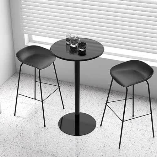 Mesa de bar redonda estable con base de metal anti tambaleo para pub 5