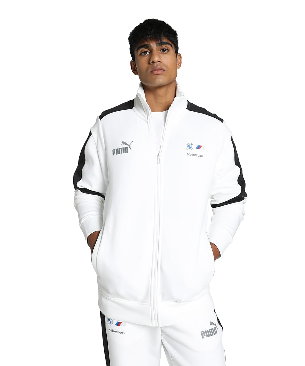 PUMA Men's BMW M Motorsport MT7+ Training Jacket with DryCELL Technology, White, XXL