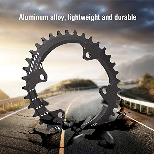 VGEBY Bike Chainring, Aluminum Alloy Narrow Wide Single Chain Ring for Shimano M6000 M7000 M8000(Black 36T) - Image 3