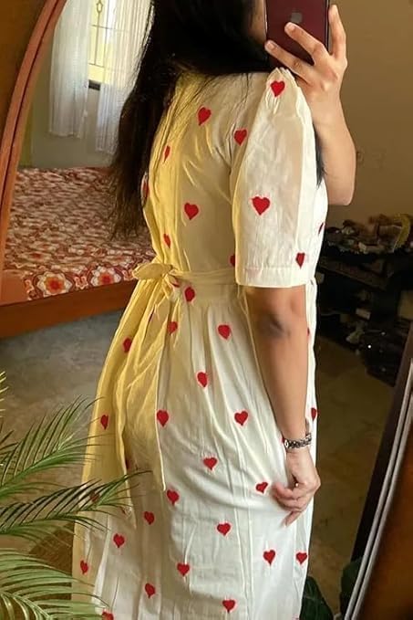 Image of Women's Pure Cotton Maxi Midi Dress Western Dress for Women Elegant Floral Printed Long Dresses | Soft & Breathable Fabric | Casual Trending Dress