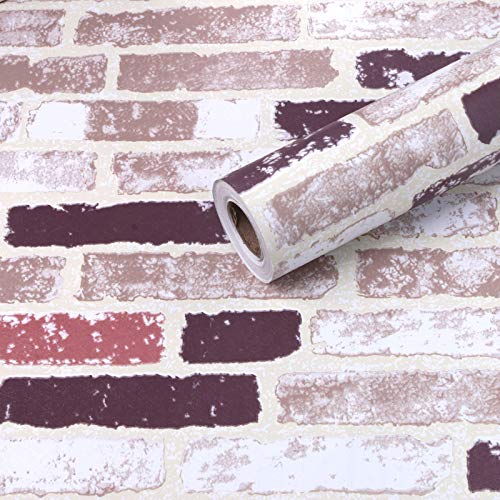 OREN EMPOWER- create your choices OE_HY9243_WP_S Wallpapers for Walls Living Room (Covered Area - 45(w) x 330(h) cm, Color - Brown, Pattern - Shade of Original Bricks)
