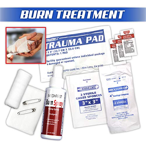 image for Rapid Care First Aid 80097 2 Shelf All Purpose First Aid Kit Cabinet, 