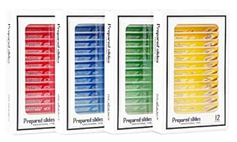 48 Pack Prepared Microscope Slides with Specimens Set of Animals Insects Plants Flowers, Biological Learning Resource Specimens for Kids Beginner Classroom Basic Science Education