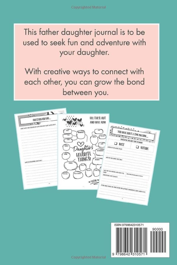 Vista 2 de Father Daughter Journal Pass Back and Forth Between You and Me A Guided Journal for Bonding and Meaningful Conversations, Between Dad and Me