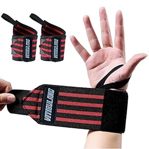 2 Pack Wrist Wraps for Weightlifting with Thumb Loop,Wrist Support Braces for Gym Workouts,Professional Grade Wristbands,Cross Training-Men&Women-Avoid Injury&Improve Your Workout 20”