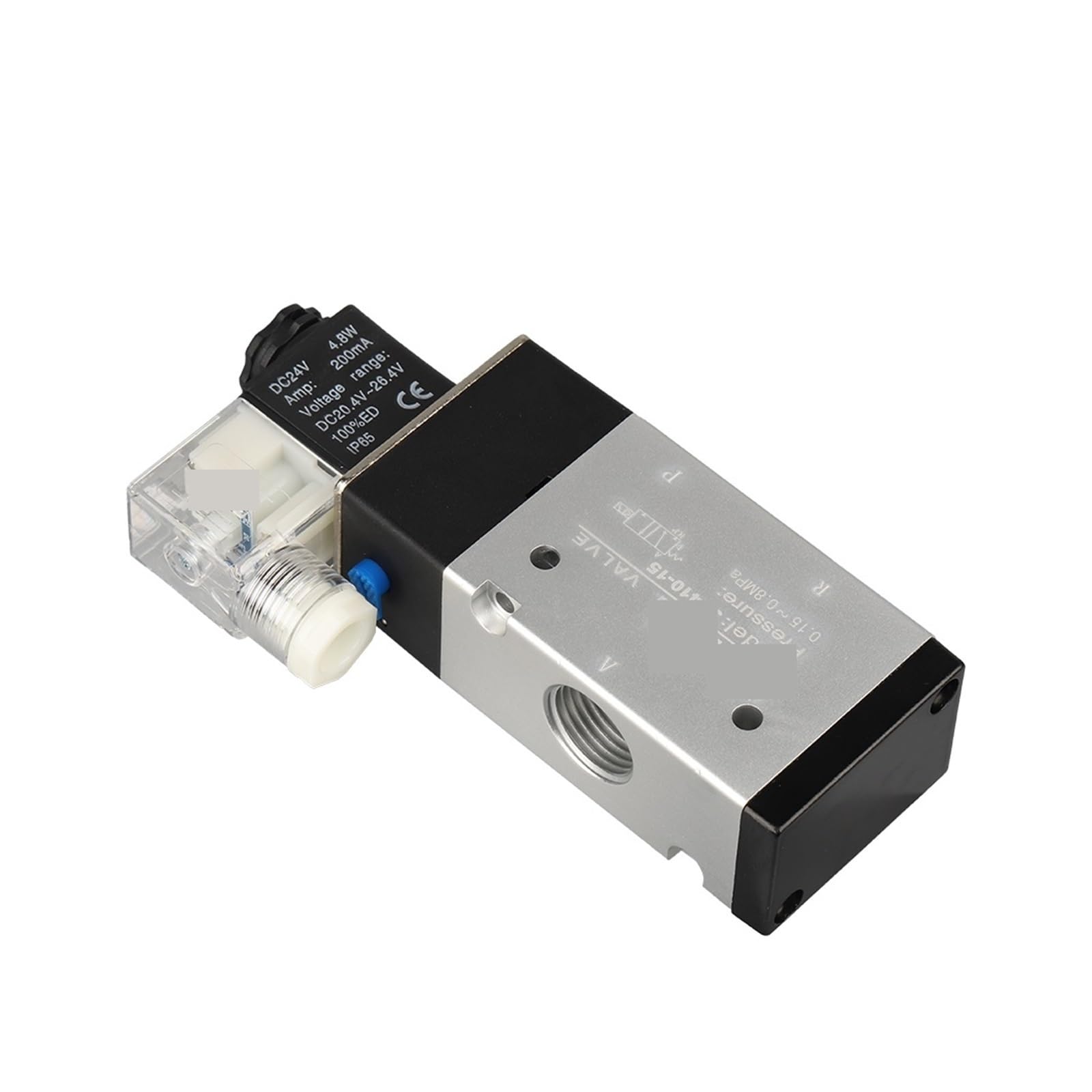 3V410 Serie 1/2 G Magnetventil Pneumatisches Steuerventil Einzel-Doppelspule Pneumatisches Ventil 2 Positionen 3 Wege Lucky(DC12V)