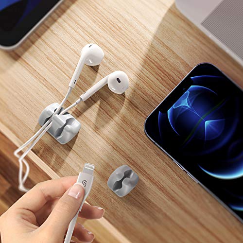 Syncwire Kabelclips für Büro – 5 Stück – Kabelhalter aus Silikon, fest, Klebekabel, Kabelbinder, Schreibtischkabel, für Ladegerät/Maus/Kopfhörer/Telefon - Image 5