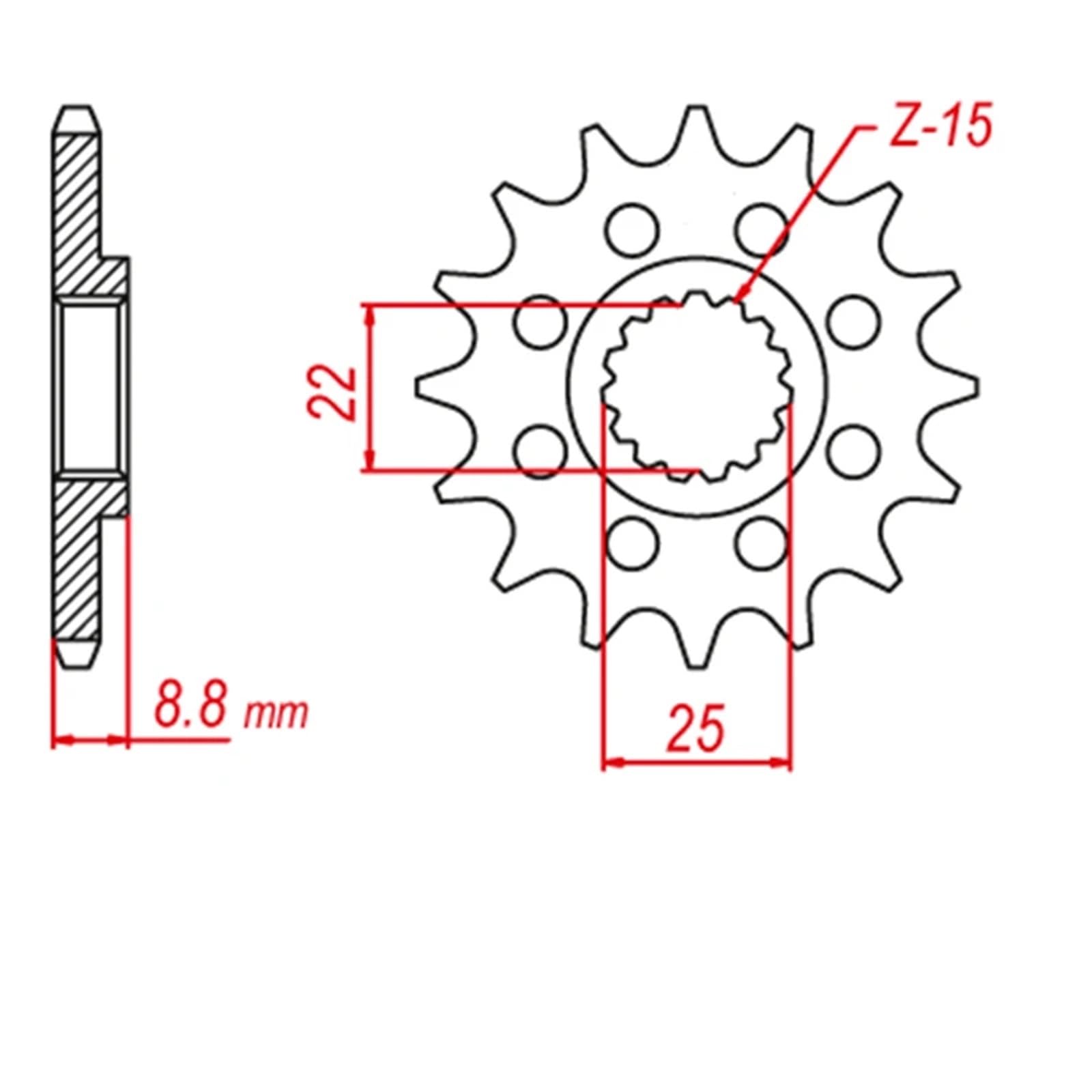 Pignone di trasmissione Per Beta Per Betamotor 200 RR Per Enduro 2019 2020 Moto Pignone 520 CNC 14T/49T Anteriore Posteriore(14T 49T)