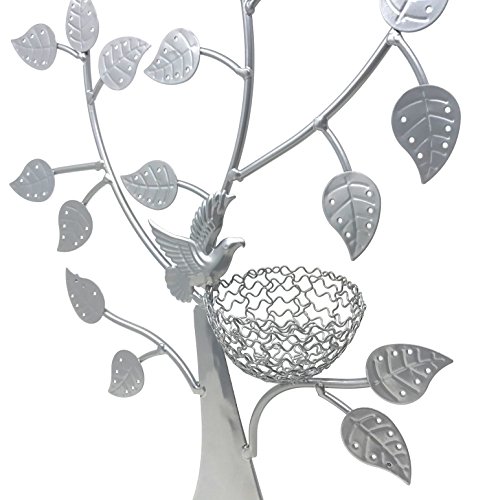 Bejeweled DisplayBird Nest Jewelry Tree Earring Holder~Bracelet Stand~Necklace Organizer Jewelry Display (Antique Silver)