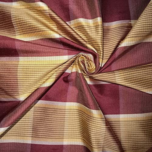 Soie Dupion rouge doré 137 cm, l'étoffe de vos souvenirs précieux
