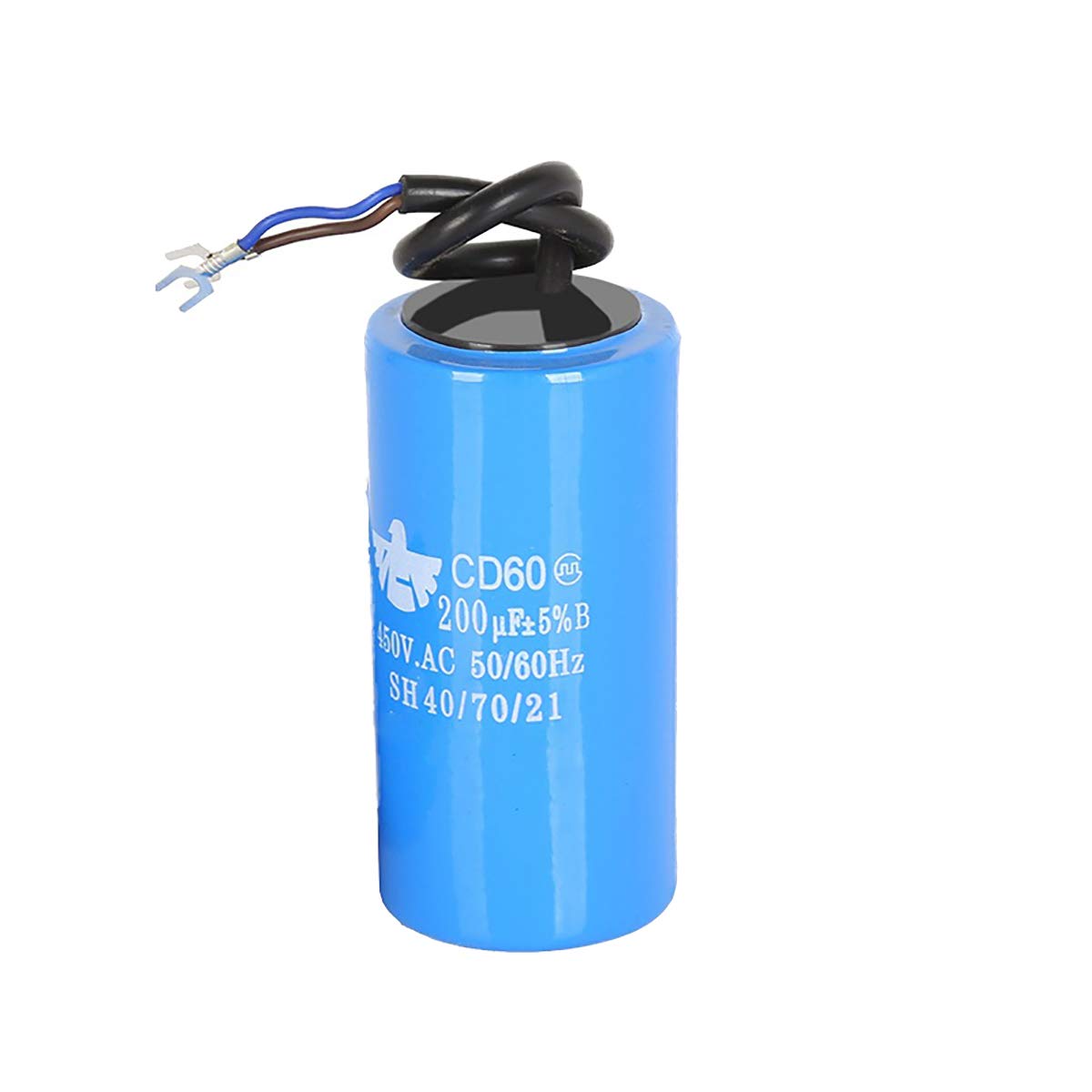 Condensatore Di Avviamento CD60 150uF 250V AC Con Cavo Per Motore Elettrico, Compressore Aria E Aria Condizionata - Film Polipropilene 50/60Hz