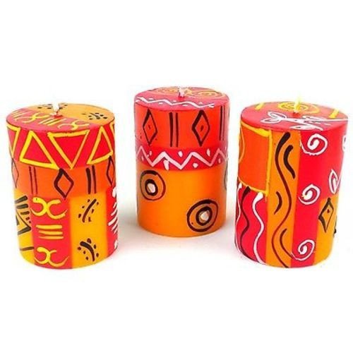 Nobunto Set of Three Boxed Hand-Painted Candles - Zahabu Design