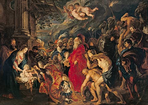 Lienzo de la Adoración de los Magos de Rubens: elegancia barroca para tu espacio de trabajo
