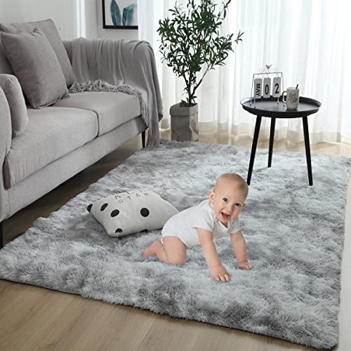 Gsogcax Grey Rugs Living Room 120x160cm Super Soft Fluffy Area Rugs for Bedroom Shaggy Anti-Skid Comfortable Large Rugs Indoor Modern Home Decor Floor Carpet -(Tie-dye) Gsogcax Grey Rugs Living Room 120x160cm Super Soft Fluffy Area Rugs for Bedroom Shaggy Anti-Skid Comfortable Large Rugs Indoor Modern Home Decor Floor Carpet -(Tie-dye)