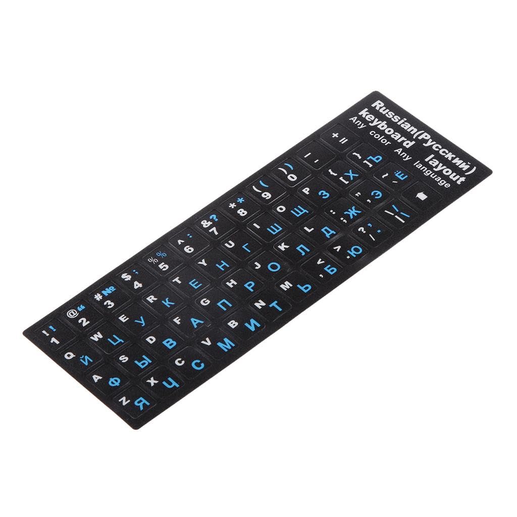 Russian Blue Letters Keyboard Cover Sticker Protector for 10-17" Laptops PC-image-42