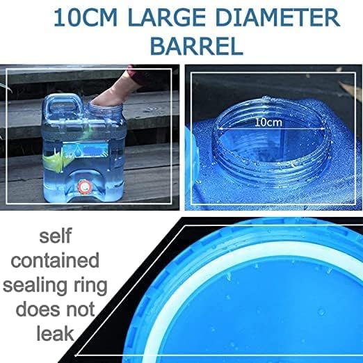 Image of 20 L Camping Water Container Portable Camping Can Water can for Travelling Travel Hiking Picnic Water Storage Containers Dispenser Barrel with Faucet Water Camper Outdoor (Blue, 20L)