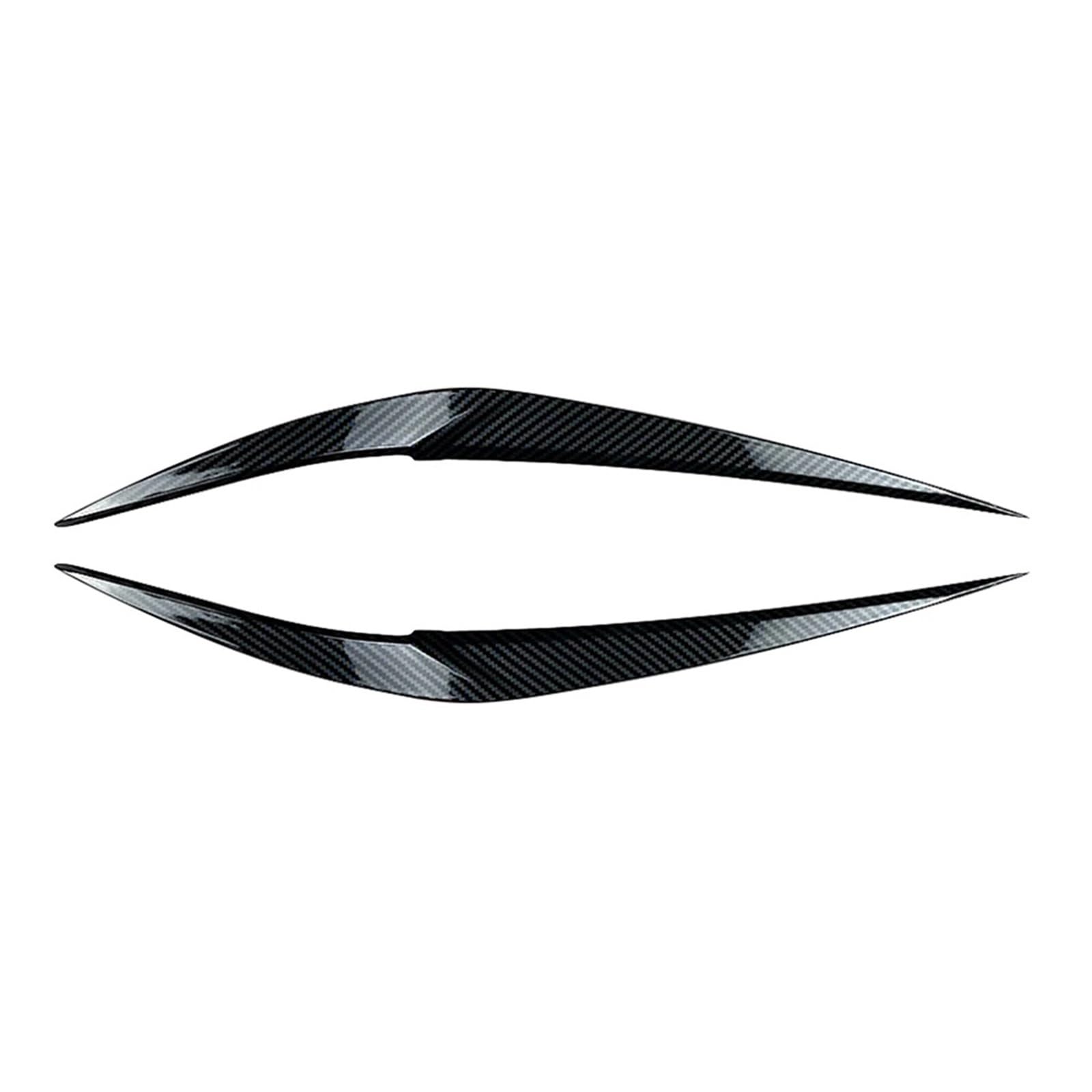 Finitura decorativa for copertura palpebra sopracciglio faro auto, for BMW, for X1 F48 2016 2017 2018 2019 2020, fibra di carbonio/plastica ABS nera lucida Copri-palpebre per sopracciglia dei f