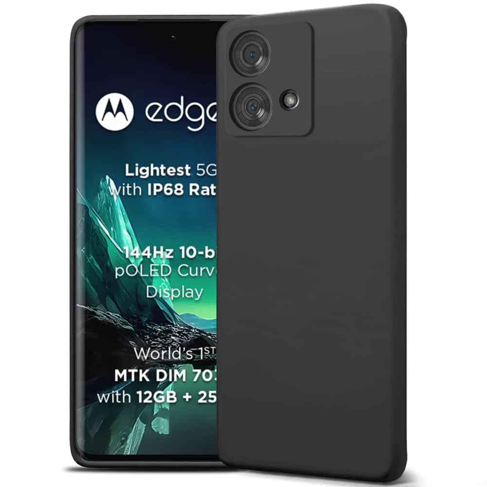 TheGiftKart Liquid Silicone Back Cover Case for Motorola Moto Edge 40 Neo 5G | Soft Micro-Fibre Lining Inside | Camera Protection Bump | Shockproof Back Case for Moto Edge 40 Neo 5G (Silicone, Black) (B0CSWG6X1L) Amazon Price History, Amazon Price Tracker