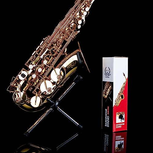 Rhythm RHY-SAX-STAND-2 Foldable Alto Saxophone Stand Stainless Steel Sax Stand Holder Portable Saxophone Bracket Adjustable Stand thumb #7