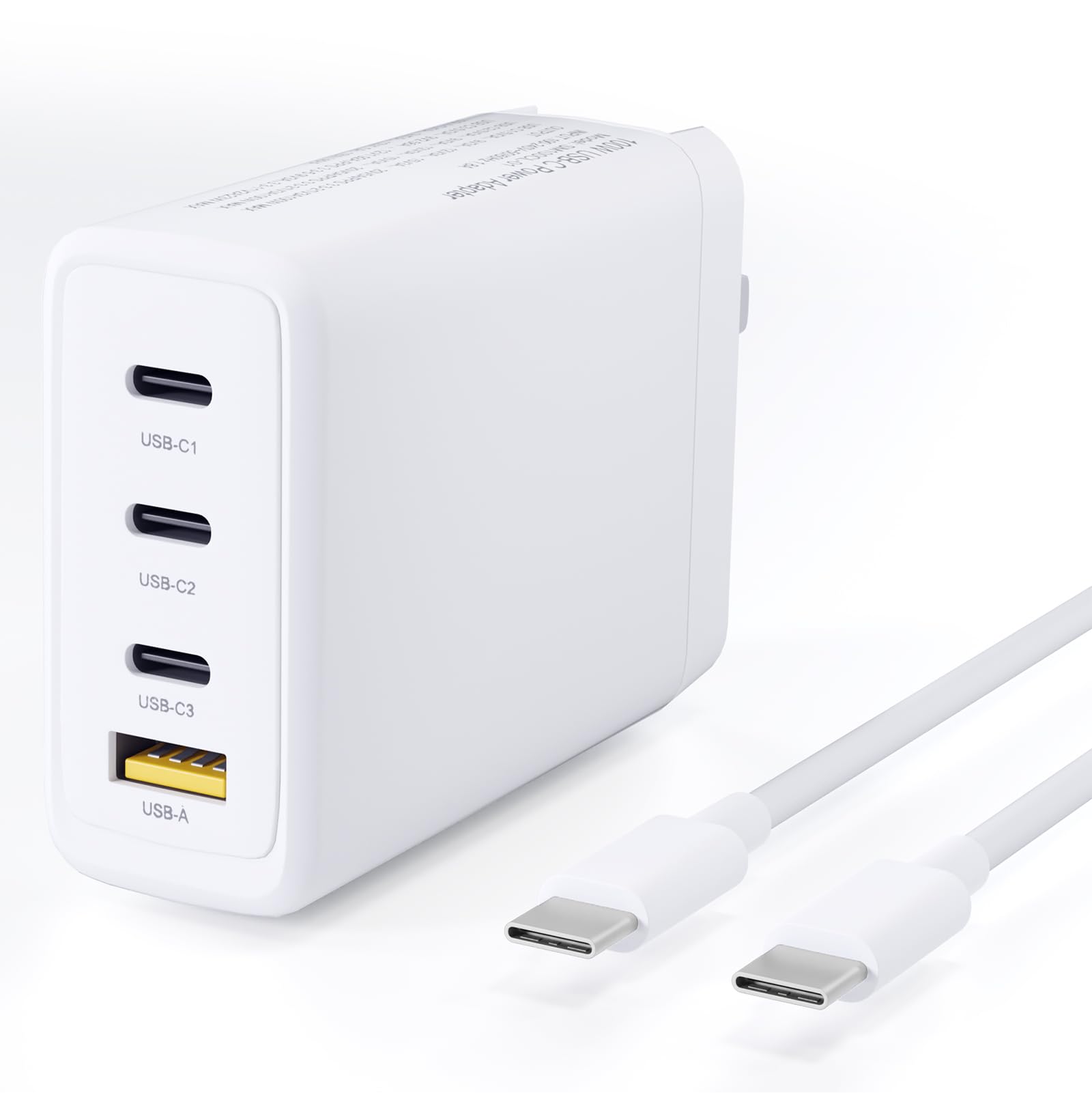 Mac Book Pro/Air Charger,100W GaN USB C Charger,4-Port PD USB Power Adapter,Fast Charging Station,for iPad,iPhone 15 14 13 12 Pro,Galaxy S23 Ultra,Steam Deck,Dell XPS,Google Pixelbook All USB C Device