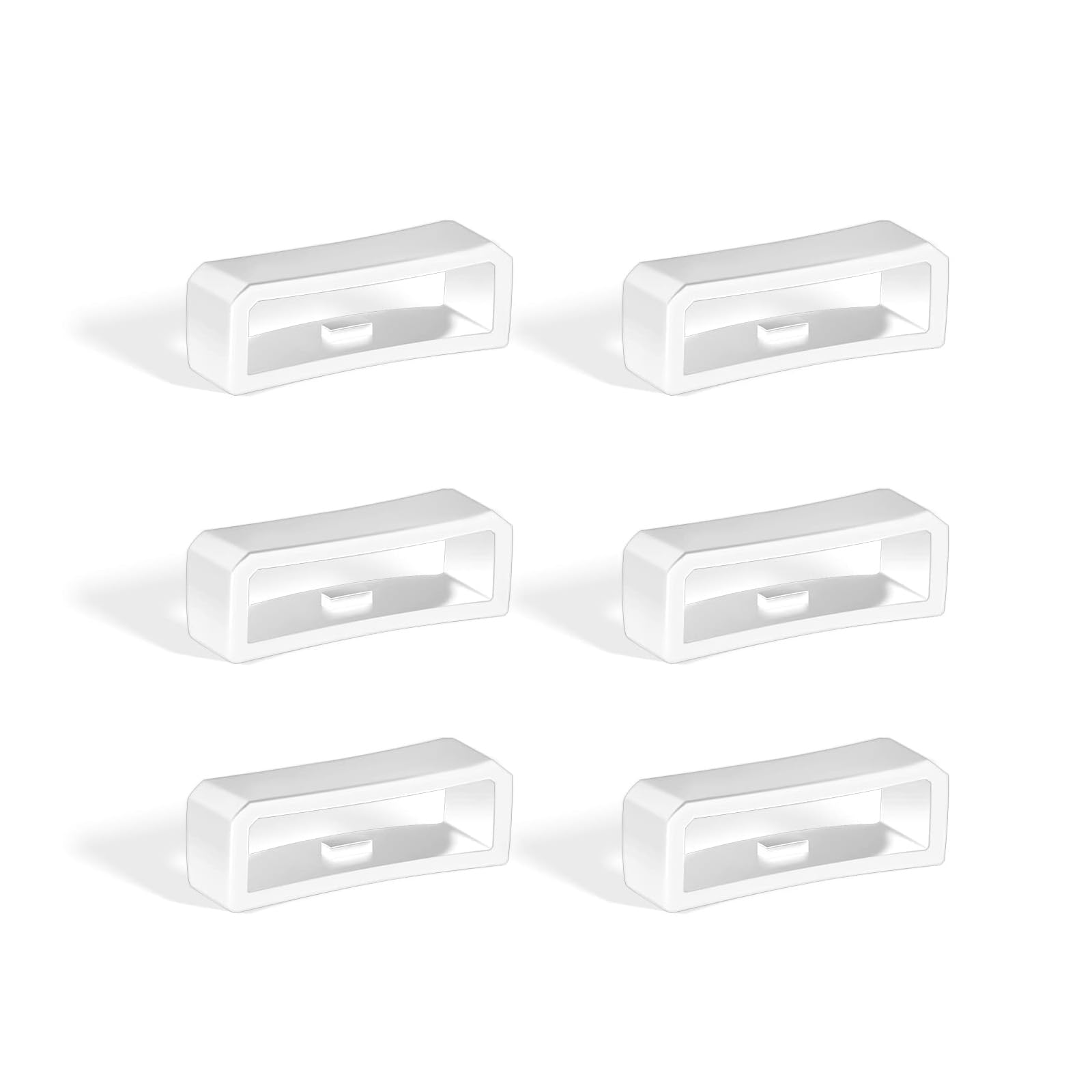 Tazweeq 6Pcs Watch Strap Holder Loop, Silicone Bands, Wristbands, Retainers Replacement Watch Buckles for Smartwatches(20mm)