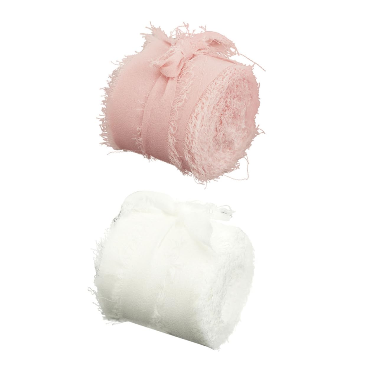 HOMSFOU 8rollen Blütenbänder Für Hochzeiten Von Handgerissenem Fransigem Chiffon Vielseitige Deko-bänder Für Blumensträuße Und Bastelprojekte Pro Breit