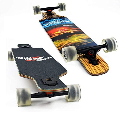 BACKFIRE Drop Through Longboard Complete Lightweight 39 8.625inch Professional longboards (Red)