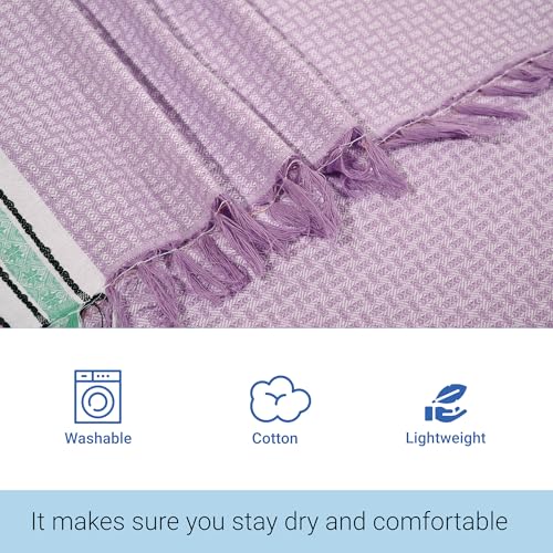 Image of Kuber Industries Pack of 2 Cotton Bath Towel for Women | Unisex Swimming & Bathing Towel | 30x60 Inch | Travel Cotton Towel & Gamcha | Assorted