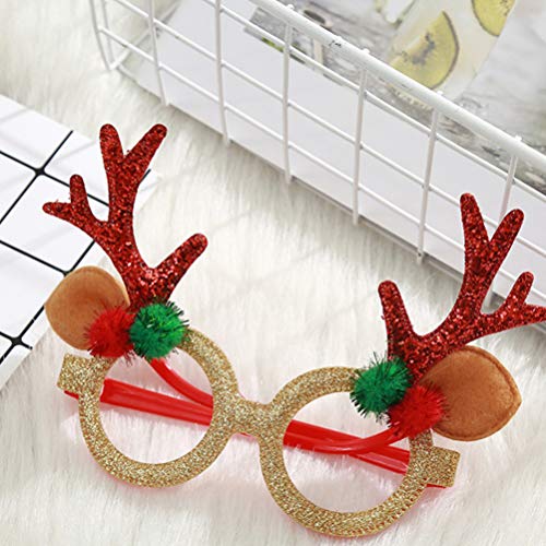 KESYOO 4 Pcs Ã“culos de Festa de Natal Chifres de Rena Ã“culos EngraÃ§ados Ã“culos de Alce para O Na
