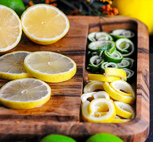 Image of Ironwood Gourmet Acacia Wood Cutting Board With Juice Channel, Big Catch Board, 10 inch x 15 inch