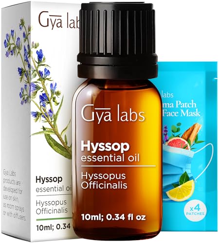 Image of 100% Pure Hyssop Essential Oil - 0.34 Fl Oz - Hyssop Oil for Hair, Skin, Diffuser, Aromatherapy & DIY Candle Making Scent