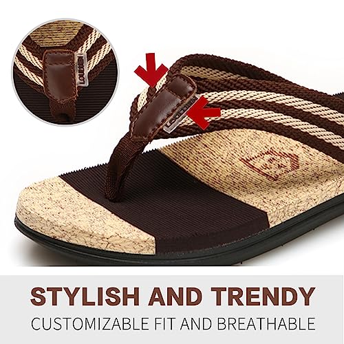 Sandals Men's Flip Flops Striped Men Slippers Stylish Summer Balcony Office Outdoor Beach Indoor Father's Day Gift2