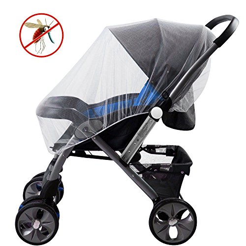samione Universal mosquitera, suave Durable insectos malla mosquitera Protección, se adapta a la mayoría de carritos, Carriers, asientos de coche y cuna, color blanco