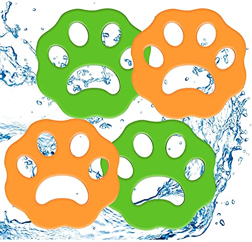 Tierhaarentferner für Wäsche (4 Stück), Auffangbehälter für Wäsche, Kleidung, Bettwäsche und Haare, umweltfreundlicher und wiederverwendbarer Haarentfernerball für Waschmaschine Cover