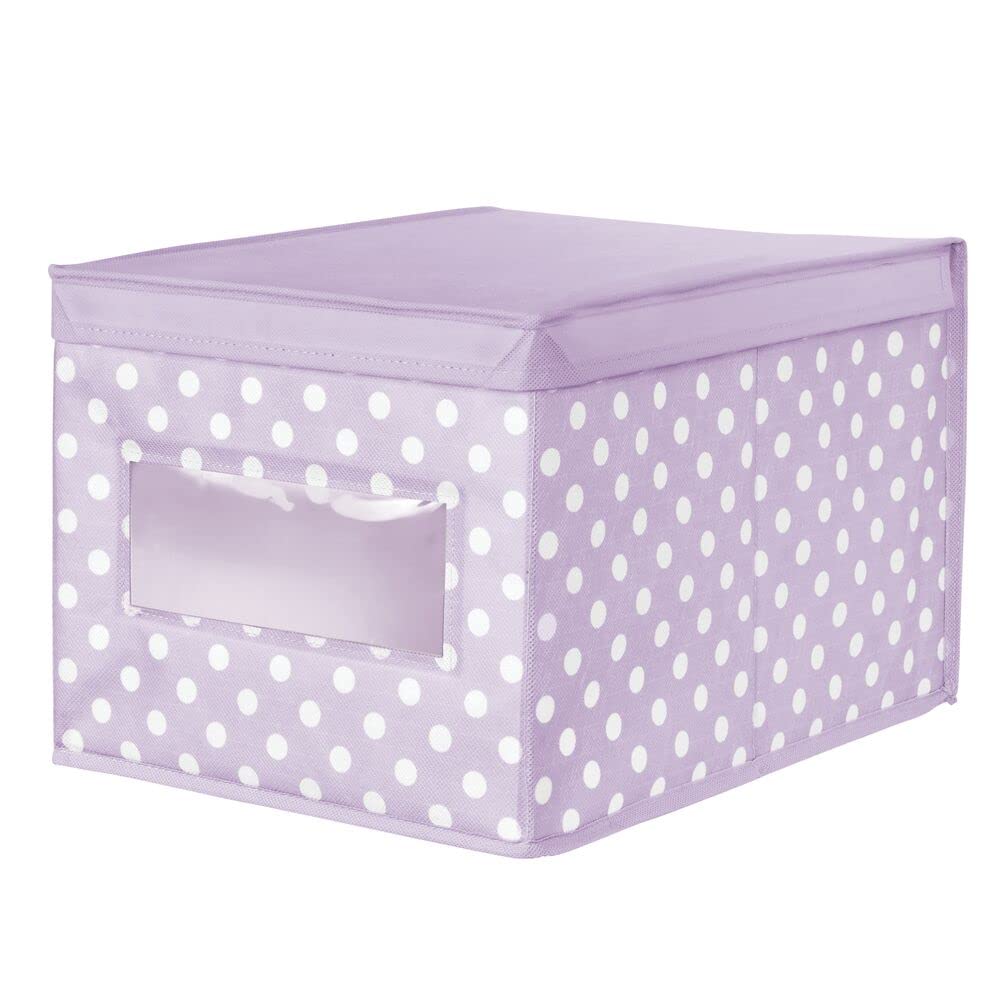 mDesign Set di 6 contenitori in tessuto – Scatola impilabile per riporre vestiti o scarpe – Viola