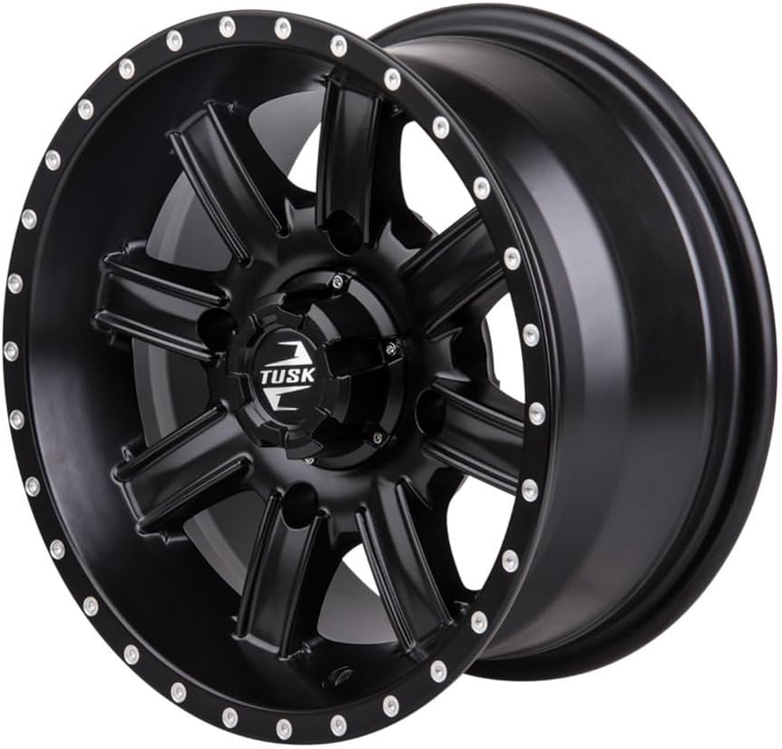 TUSK 4/137 Cascade Wheel 14x7 5.0 + 2.0 Matte Black Compatible with Compatible with Can-Am Maverick Trail/Sport/X3/Commander/Defender HONDA Pioneer 1000/1000-5/1000-6/Talon