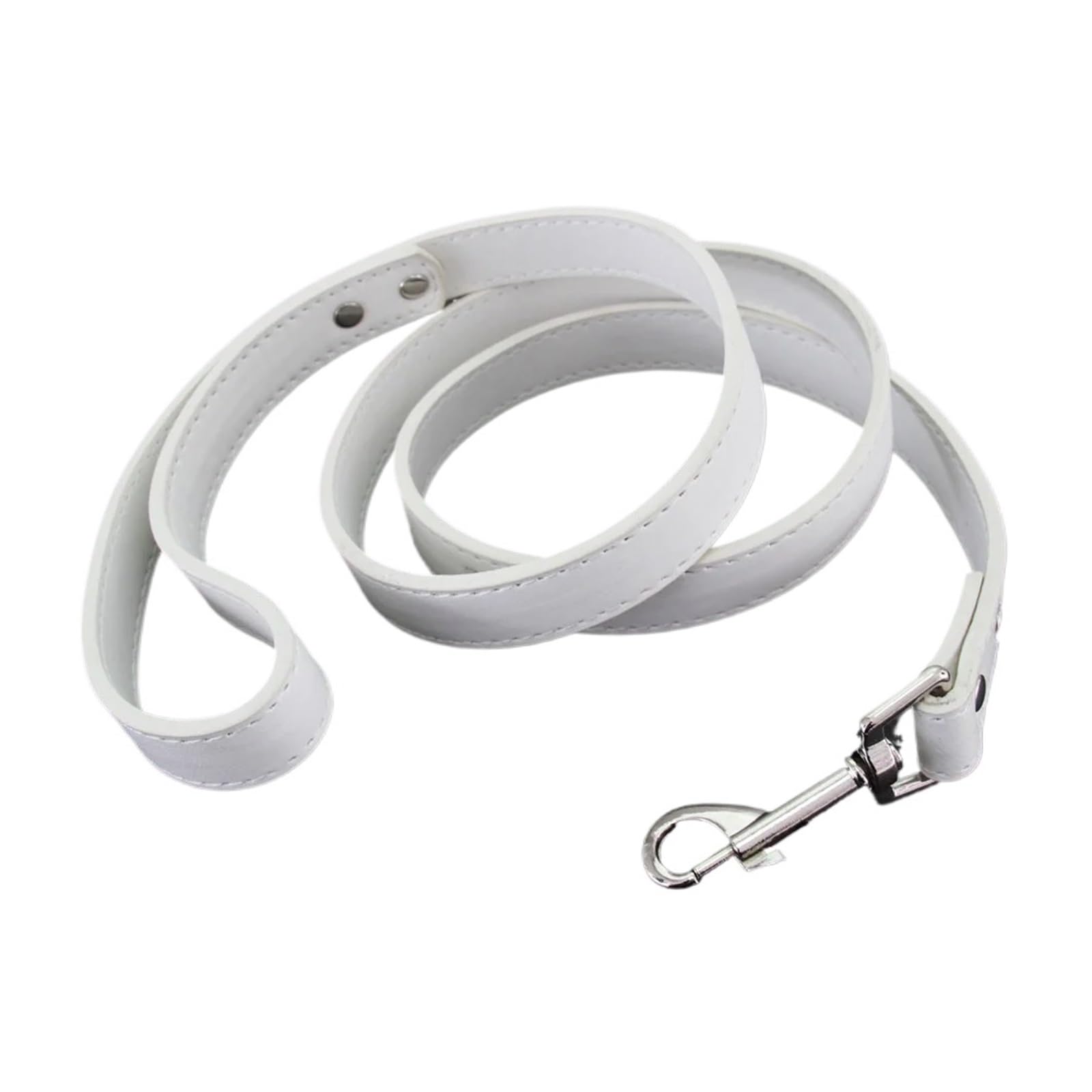 Laisse pour chien en cuir blanc S 120cm laisse entraînement marche animaux lot de 10