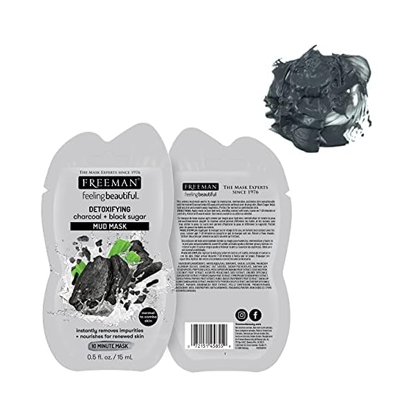 FREEMAN Beauty Facial Mask Variety Pack: Clay, Charcoal, Mud, and Peel Off Beauty Face Masks, 24 Count