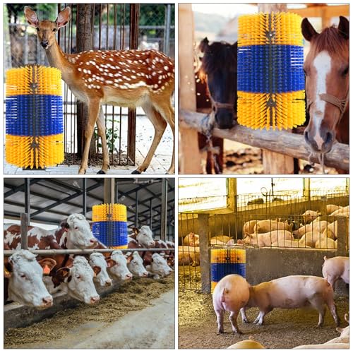 Sayutie Livestock Scratching Brush Upgraded Large Cow Scratcher Tool Anti-Itch Tool Massage Grooming Cattle Brush With 12 Screws For Horses，Goat,Cattle,Cow,Sheep, Pigs（1pack） by Sayutie - Image 5