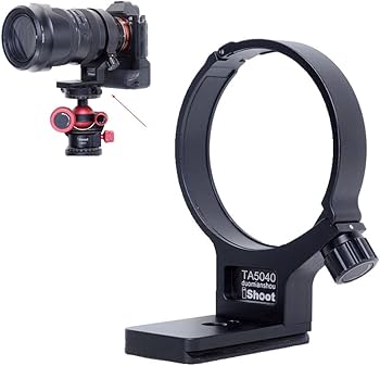 ズームレンズと三脚のセット Amazon | iShoot金属レンズサポート襟、レンズブラケット襟