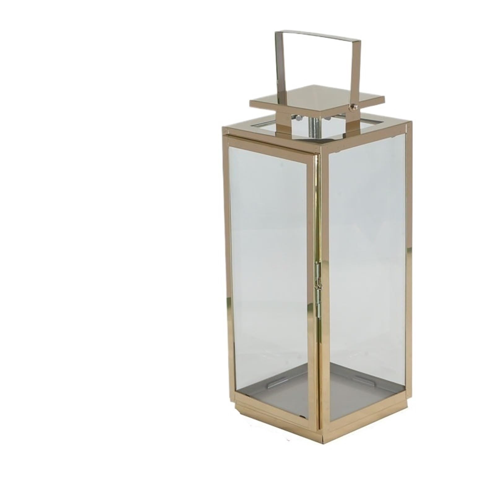 Decorative Lanterns Windproof Stainless Steel Candle Holder,Lantern,Hurricane Candleholder, Stand,Wind Lamp, Candlestick,Wedding Centerpieces(A02 13x12x26cm)