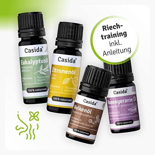 Casida® Riechtraining Set mit ätherischen Ölen - Inkl. Anleitung & Trainingsplan - Ideal bei Geruchsverlust