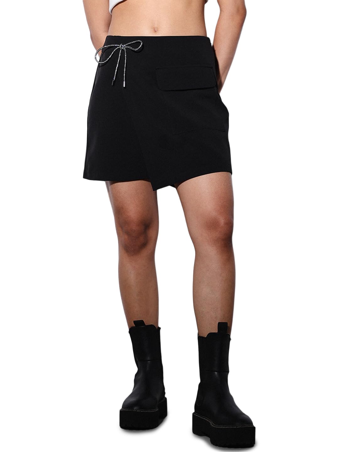 only Women Polyester Blend Above The Knee Western Skort-picture-55