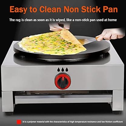HNCXHX Commercial Crepe Maker,Pancake & Crepe Maker Mit 40 cm Gusseisenplatten,Professionelle Crepe -Brathermaschine Zum Herstellen Von Crepes,Pfannkuchen,Eiern,Omeletts,Burgers – Bild 5