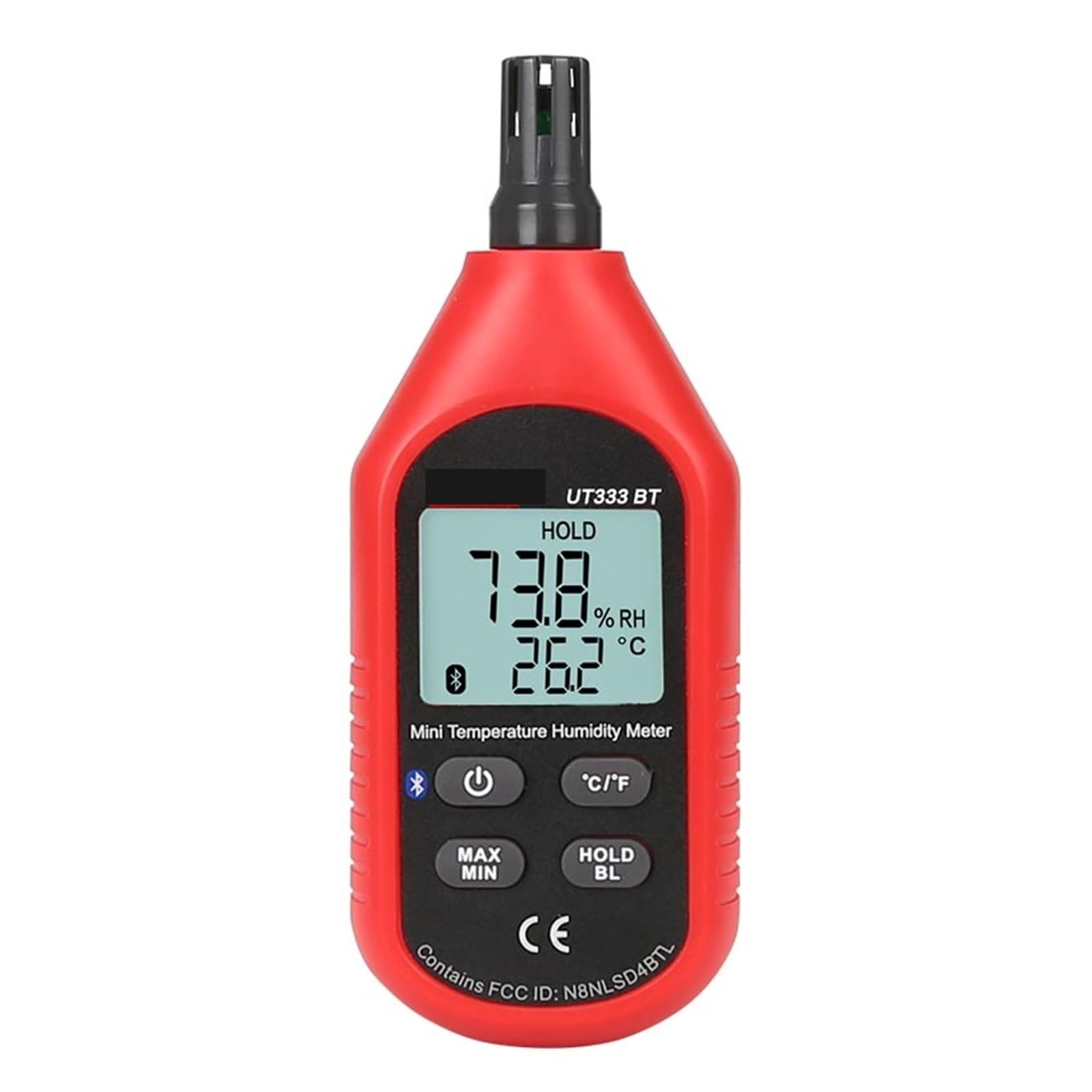 Mini medidor de humedad y temperatura serie UT333 - Termómetro higrómetro con pantalla digital LCD con integración de aplicación Bluetooth