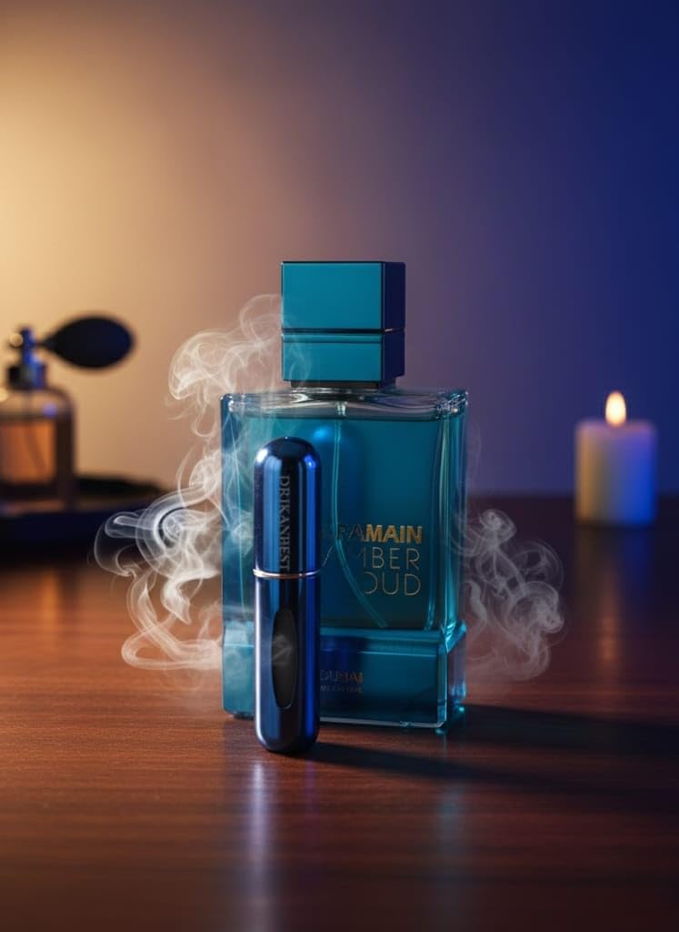 Perfume Aqua Dubai 60ml Eau de Parfum Unisex | Fragancia Árabe Fresca con Notas Acuáticas y Cítricas | Larga Duración + Incluye Atomizador Recargable Drikanbest 5ml