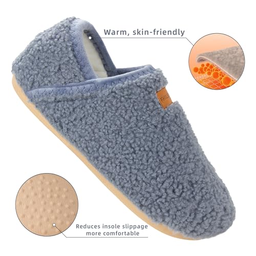 House Slippers for Women Soft-Lightweight House Shoes Men’s Furry Slippers Socks with Rubber Sole for Indoor Outdoor Use3