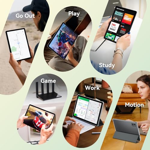 Image of T20 10.1 Inch Android Tablet,Massive 256GB ROM, Up to 24GB RAM, Octa-Core Processor, 10 inch HD IPS Display Tablet for Movies & Gaming, 5000mAh, 5G WiFi, GPS, Dual Camera, Type-C, Grey